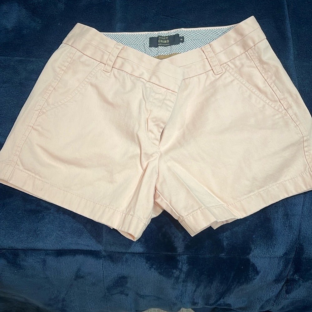 J Crew, blush pink chino shorts, size 6
